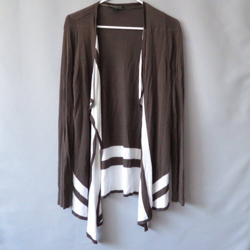INC OPEN FRONT LONG SLEEVE CARDIGAN SWEATER